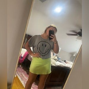 NWT Lime Green Aerie Crossover Waistband Tennis Skirt
